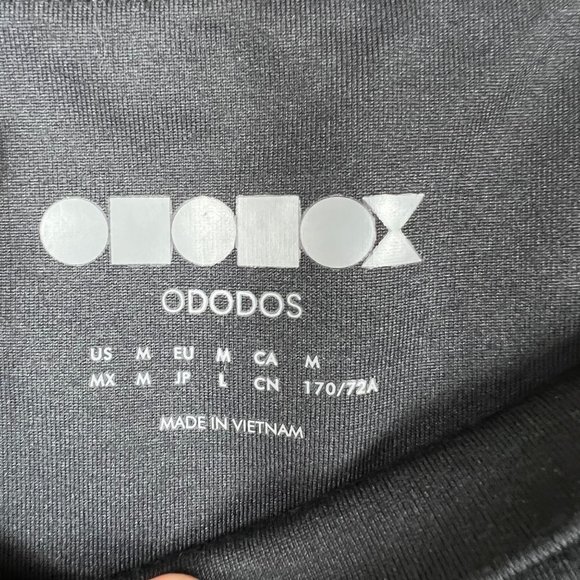 ODODOS Cross Waist Black Athletic Capri Workout Pants Size M - Picture 9 of 9